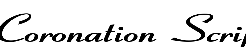 Coronation Script Extended Bold Font Download Free
