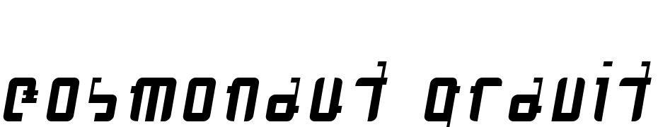 Cosmonaut Gravity Oblique Font Download Free