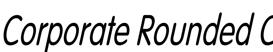 Corporate Rounded Condensed Oblique Font Download Free
