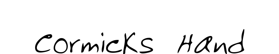 Cormicks Hand Font Download Free