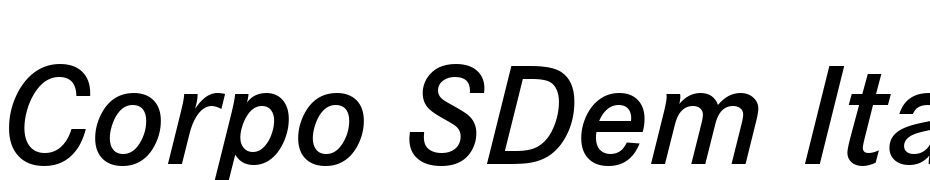 Corpo SDem Italic Font Download Free