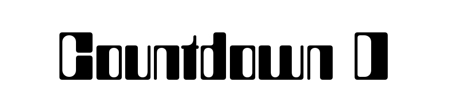 Countdown D Font Download Free