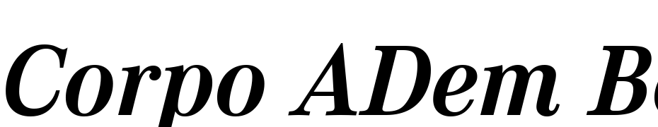 Corpo ADem Bold Italic Font Download Free