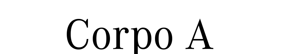 Corpo A Font Download Free