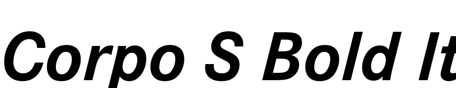Corpo S Bold Italic Font Download Free