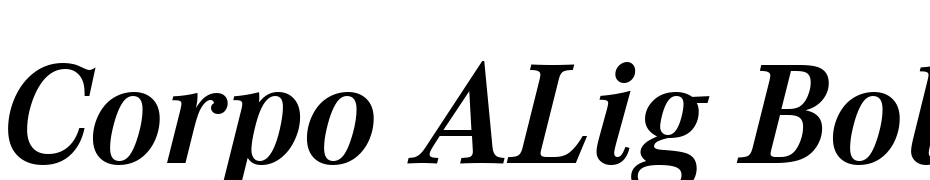 Corpo ALig Bold Italic Font Download Free