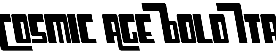 Cosmic Age Bold Italic Font Download Free