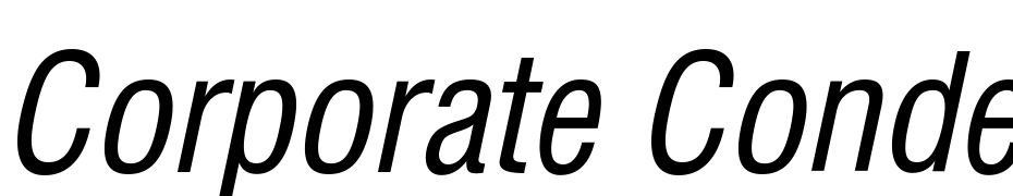 Corporate Condensed Italic Font Download Free