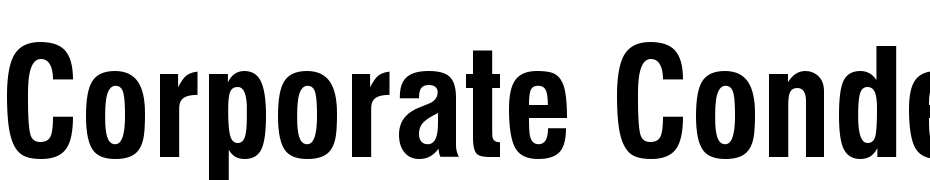 Corporate Condensed Bold Font Download Free