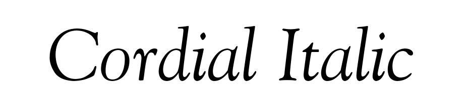 Cordial Italic Font Download Free