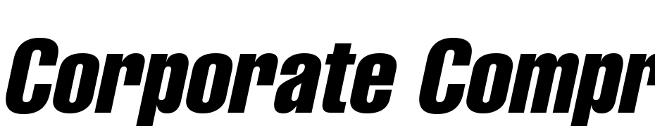 Corporate Compressed Italic Font Download Free