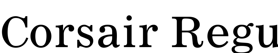 Corsair Regular Font Download Free