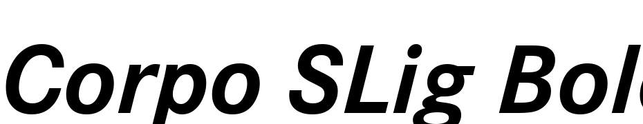 Corpo SLig Bold Italic Font Download Free