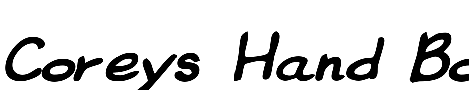 Coreys Hand Bold Italic Font Download Free