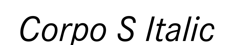 Corpo S Italic Font Download Free