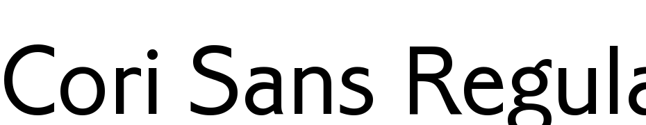 Cori Sans Regular Font Download Free