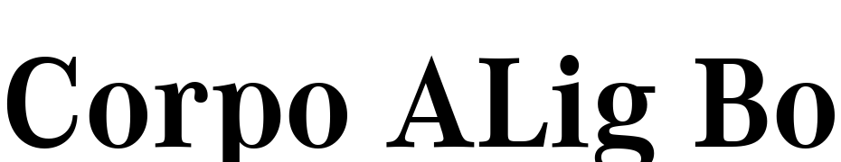 Corpo ALig Bold Font Download Free
