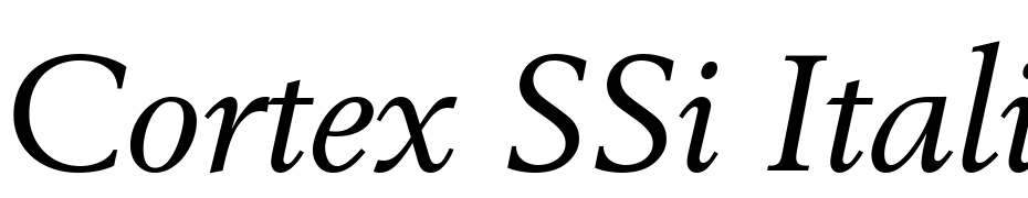 Cortex SSi Italic Font Download Free