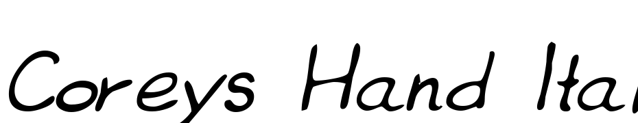Coreys Hand Italic Font Download Free