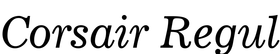 Corsair Regular Italic Font Download Free