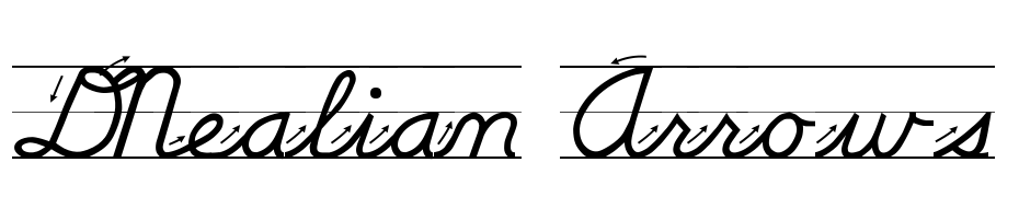 DNealian Arrows Font Download Free