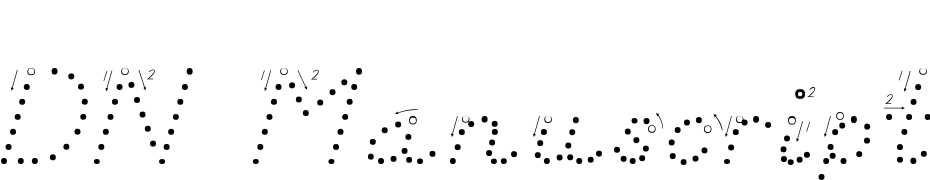 DN Manuscript Dots Arrows Font Download Free