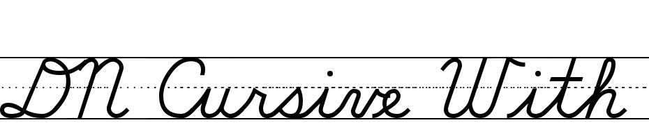 DN Cursive With Rules Schrift Herunterladen Kostenlos