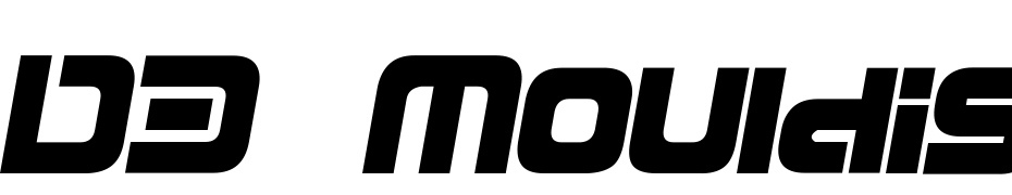 D3 Mouldism Round Italic Font Download Free
