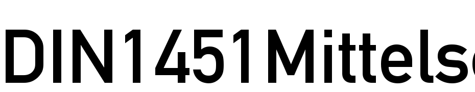 DIN1451Mittelschrift Alternate Font Download Free