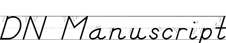 DN Manuscript Arrows Rules Font Download Free