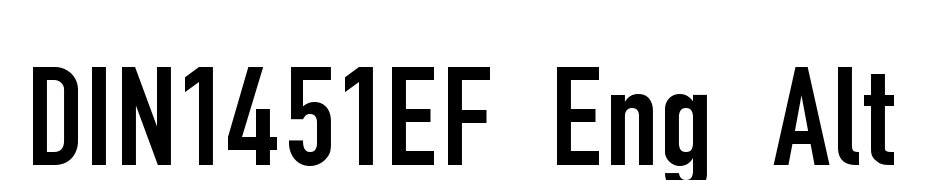 DIN1451EF Eng Alt Font Download Free