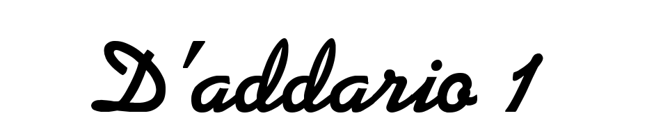 D'addario 1 Font Download Free