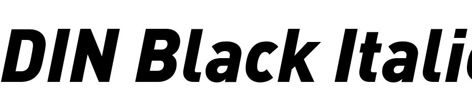 DIN Black Italic Yazı tipi ücretsiz indir