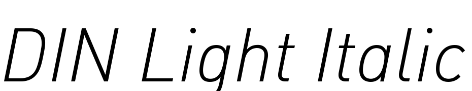 DIN Light Italic Alt Font Download Free