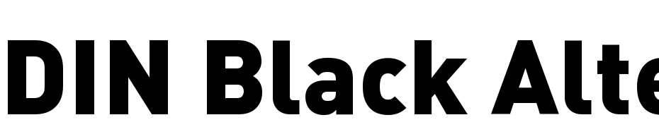 DIN Black Alternate Font Download Free