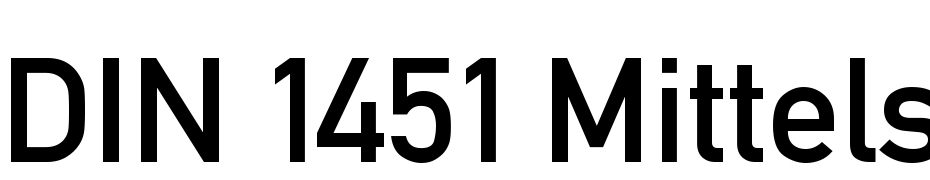 DIN 1451 Mittelschrift DB Font Download Free