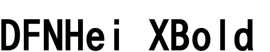 DFNHei XBold U B5 Font Download Free
