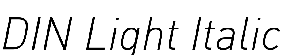 DIN Light Italic Polices Telecharger