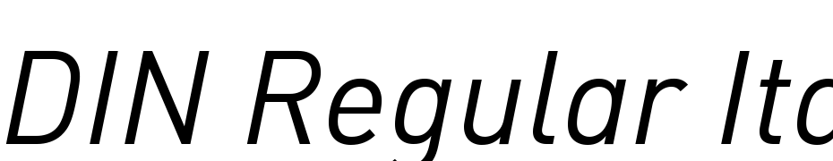 DIN Regular Italic Alt Font Download Free