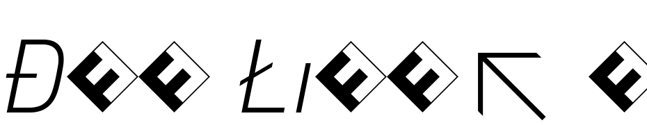 DIN Light Italic Exp Font Download Free