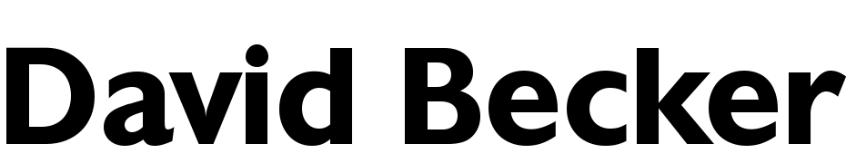 David Becker Bold Font Download Free