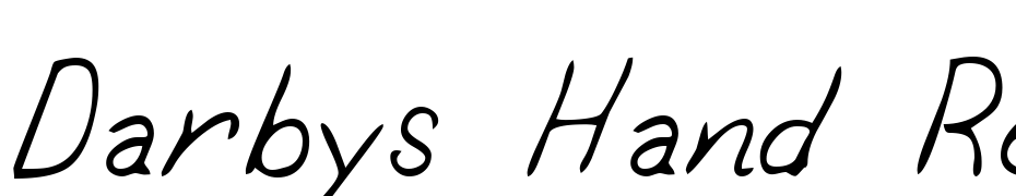 Darbys Hand Regular Font Download Free
