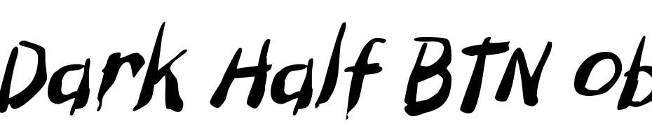 Dark Half BTN Oblique Font Download Free