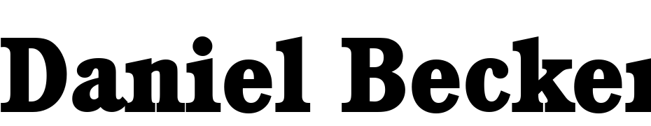Daniel Becker Extra Bold Yazı tipi ücretsiz indir
