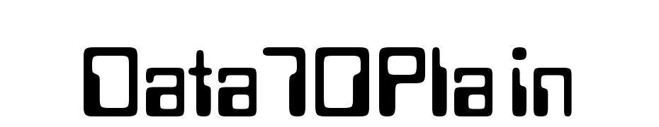 Data70Plain Font Download Free