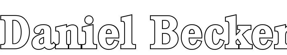Daniel Becker Outline Bold Font Download Free
