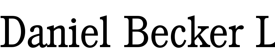 Daniel Becker Light Font Download Free