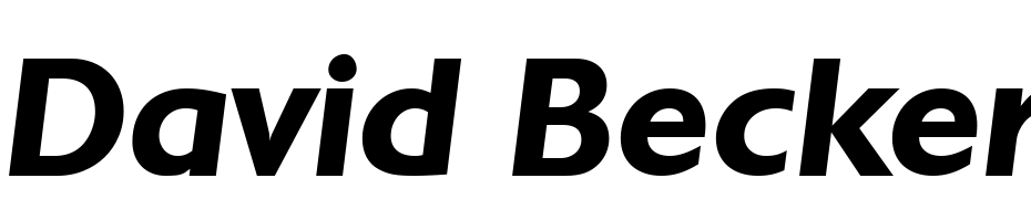 David Becker Bold Italic Font Download Free