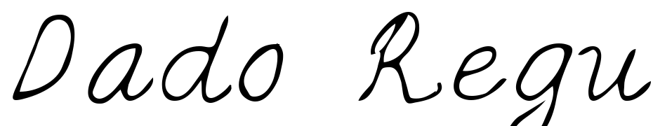 Dado Regular Scarica Caratteri Gratis