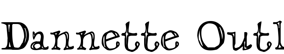 Dannette Outline Font Download Free